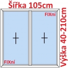 Dvoukdl Okna FIX + FIX - ka 105cm